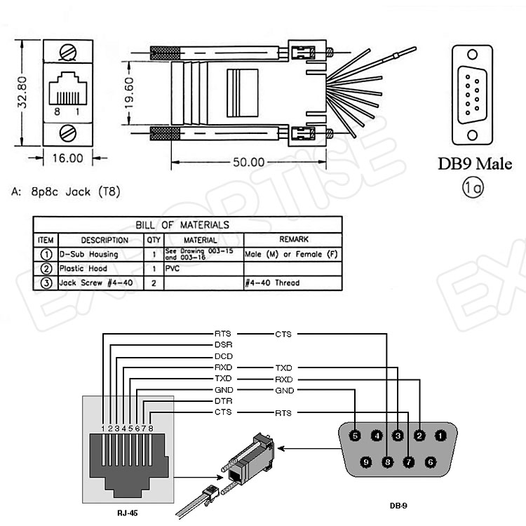 Rj45 To Db9 Rs232