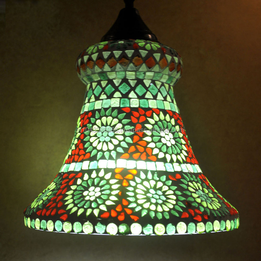 伝統的なインドのヴィンテージホーム装飾的なモザイクガラス照明シーリングランプが、 卸売業者の装飾的なガラスのペンダントランプ問屋・仕入れ・卸・卸売り