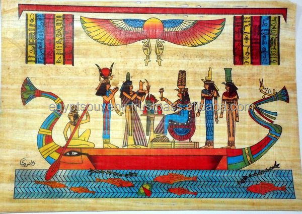 エジプトのパピルスの絵画、 本物のパピルス紙問屋・仕入れ・卸・卸売り