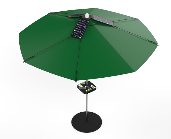 New Outdoor Solar Power Panel Umbrella Charging Station For Beach