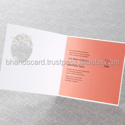 オリジナルカードbhands白レーザーカットpk850_wh結婚式の招待状のカード仕入れ・メーカー・工場