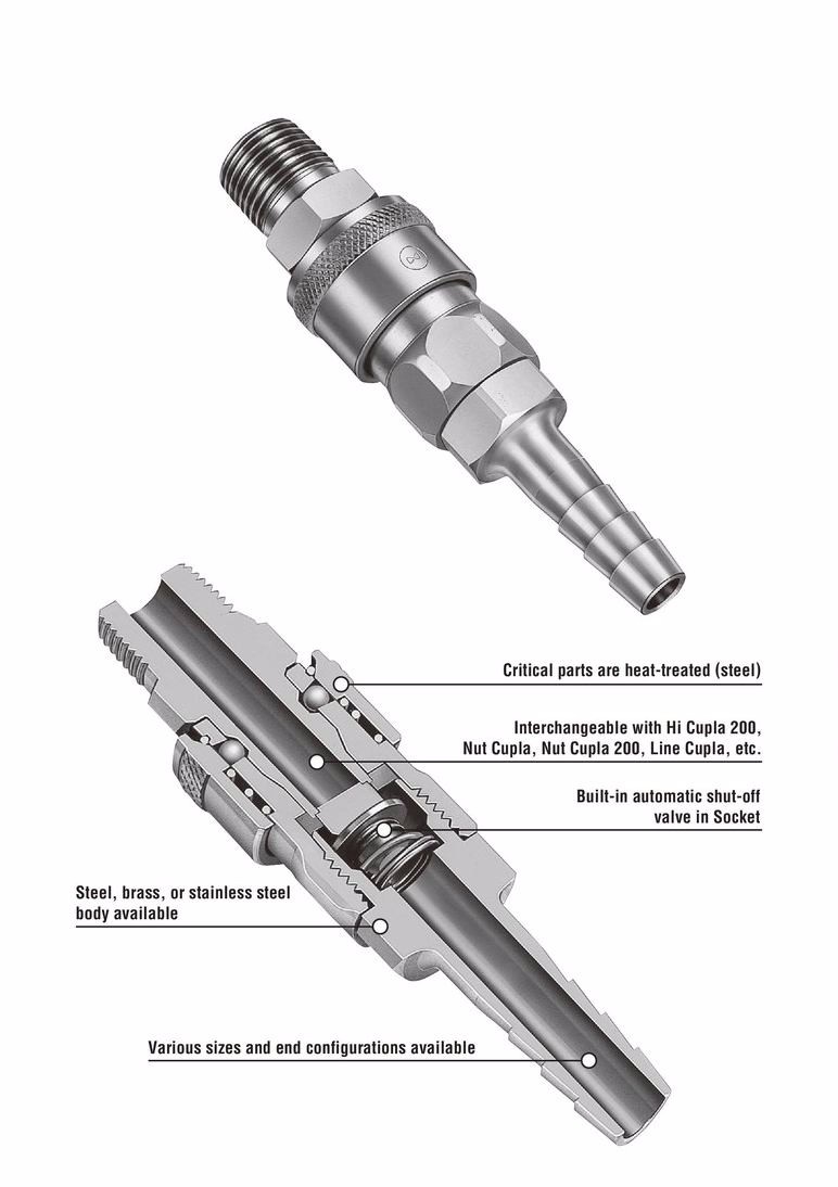 Nitto Kohki Hi-Cupla 40SM Couplings - Reliable Pneumatic