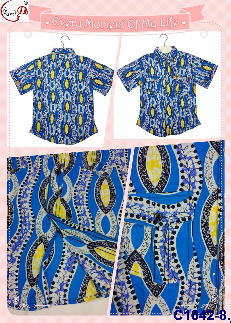 C1042月ベストセラー高品質カスタムプリントdashikiシャツ簡単洗浄緩い柔らかい快適なワックス布用子供仕入れ・メーカー・工場