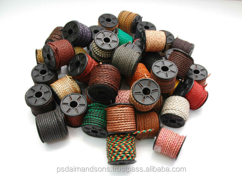 編みこみのレザーコードを持つ4つの色の組み合わせ仕入れ・メーカー・工場