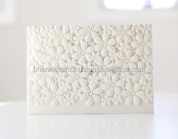 Cream And Taupe Embossed Border Wedding Invitation Set Stylish Foil Embossed Wedding Invitation