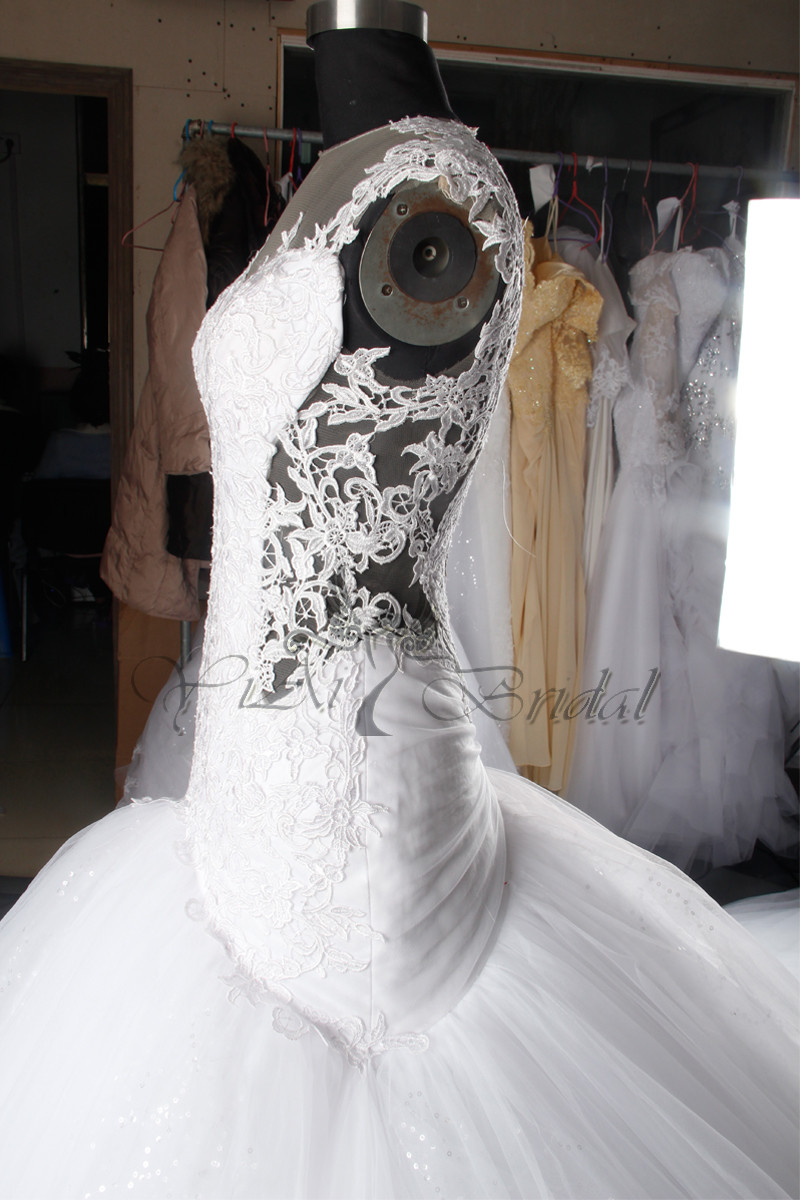 美しい人魚カスタムメイド2016ふくらんでいる中国速達rq121alibabaの結婚式用のガウンのウェディングドレス仕入れ・メーカー・工場