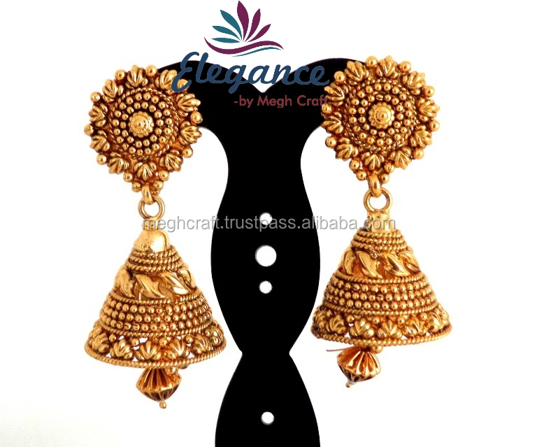 Blue Color Bollywood Fashion Jhumkas Stani Jhumka Earrings Jpg Dsc04767