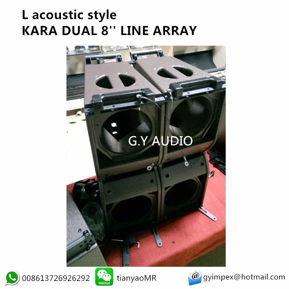 kara l acoustic style pro audio 2 way mini line array/dual 8