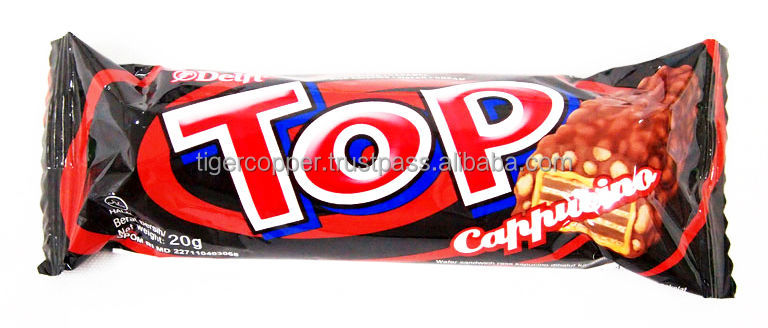 DELFI TOP BLACK IN WHITE CHOCOLATE BAR 20G/CHOCOLATE WAFER BAR