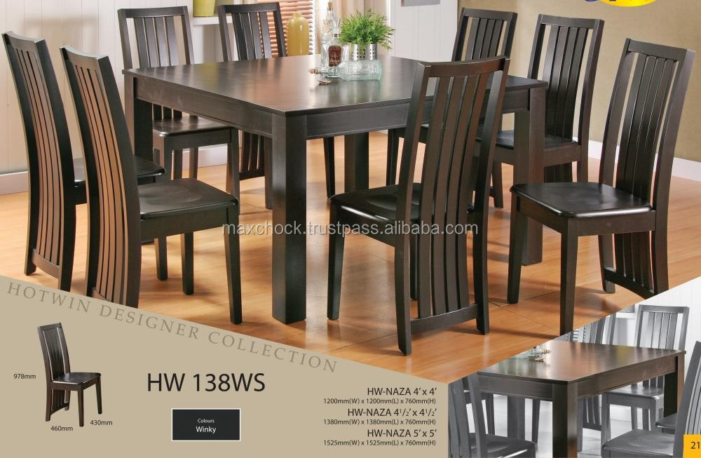 Modern Contemporary Design Solid Wood Square Dining Table Chairs