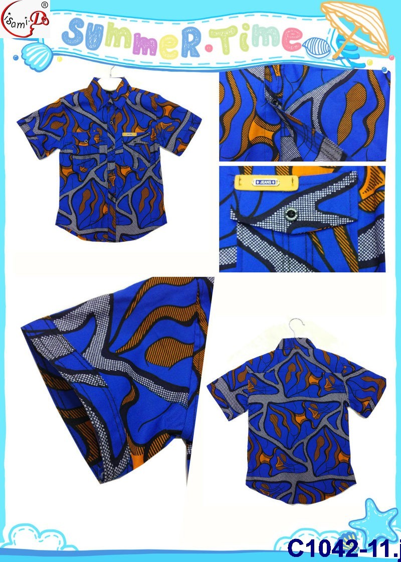 C1042月ベストセラー高品質カスタムプリントdashikiシャツ簡単洗浄緩い柔らかい快適なワックス布用子供仕入れ・メーカー・工場