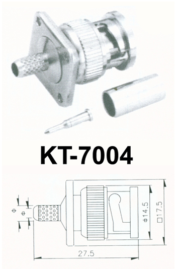 (kt- 7004) bncオス圧着タイプcoacialbncrfコネクタパネル仕入れ・メーカー・工場