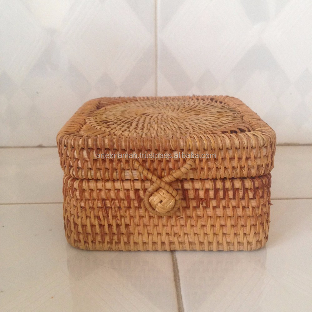 rattan toy box with lid