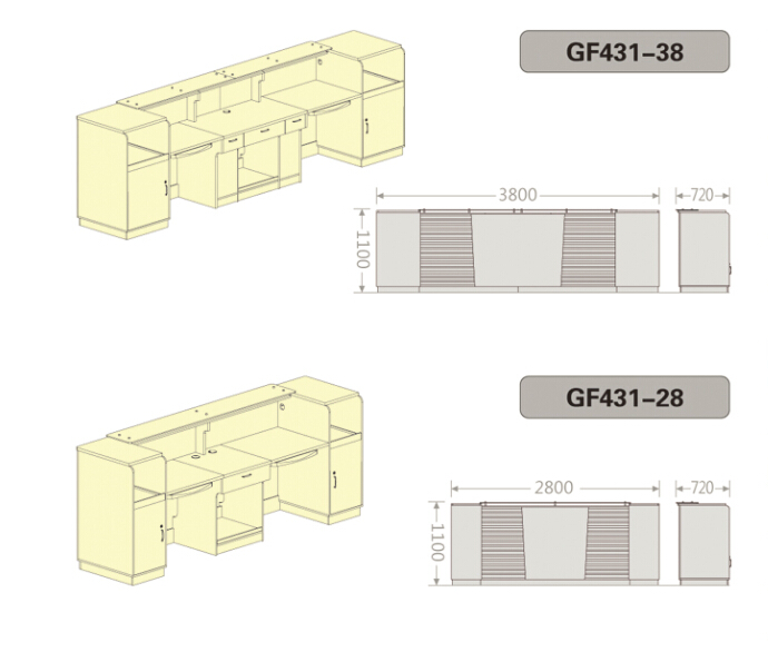 White Reception Desk Glass Display Reception Desk Gym Reception