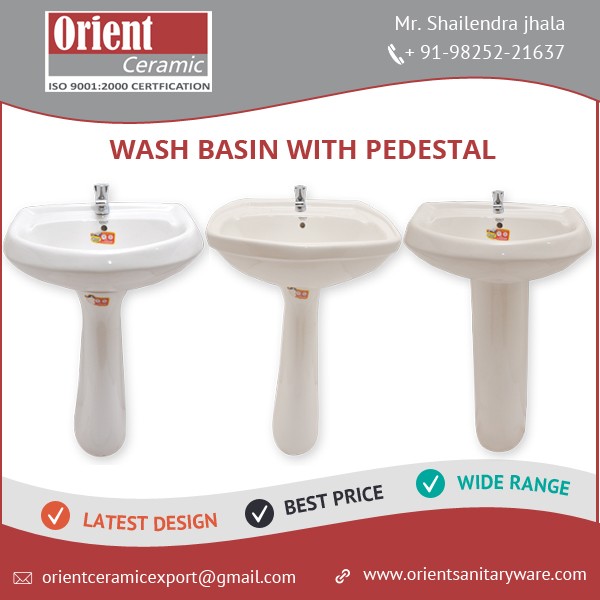 Comfortable Height Wash Basin With Pedestal For Hotel Bathroom Buy
