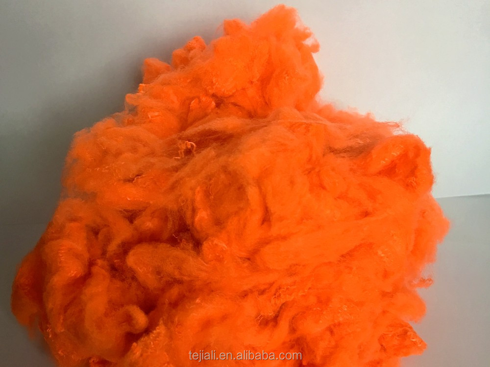 オレンジ色、リサイクル主食ポリエステル繊維仕入れ・メーカー・工場