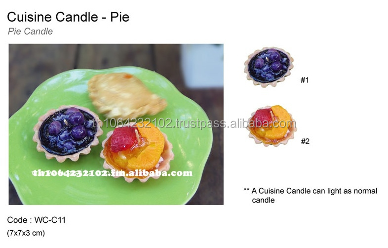 spaghetti candle (20 x 20 x 5 cm) [wc-c01] , made in thailand