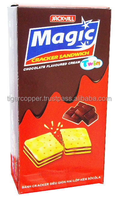 MAGIC TWIN CRACKER SANDWICH CHOCOLATE FLAVOURED CREAM BOX 300G/MAGIC COOKIES/MAGIC BISCUITS