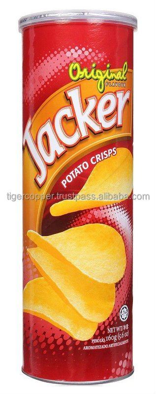 JACKER CRISPS ORIGINAL CANISTER 160G/JACKER POTATO CHIPS/JACKER POTATO SNACK