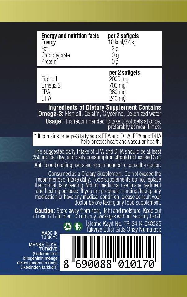 Omega 3 1000x100 Ingredients
