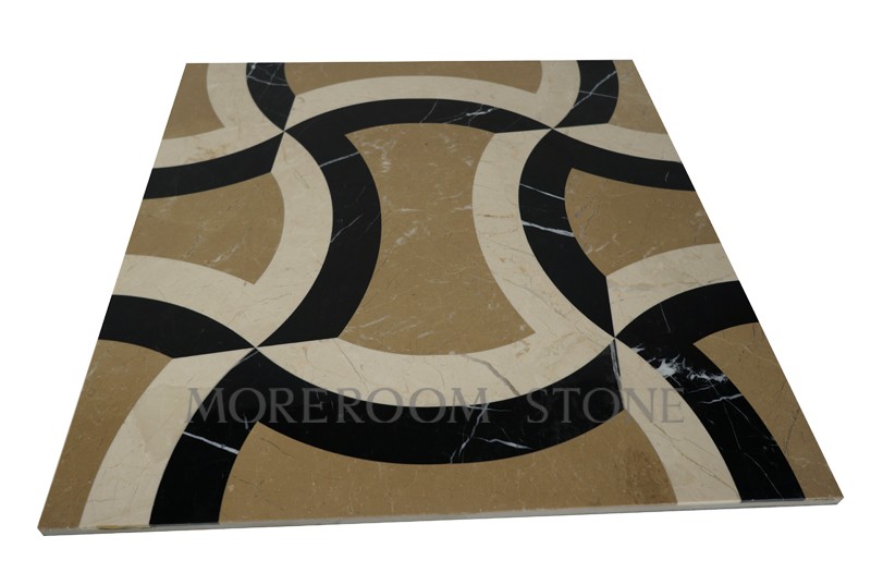 MPHH01G66-5 Golden Beige Marble Turkish Marble Flooring Tiles Water jet Marble Medallion MOREROOM STONE.jpg