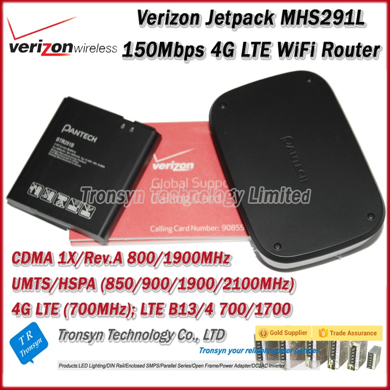 Verizon Jetpack Pantech MHS291L 4G Mobile Hotspot