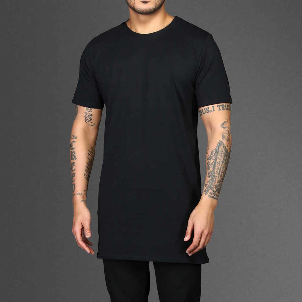 The Basic Long Tail Tee Round Neck Plain T Shirt Alibaba