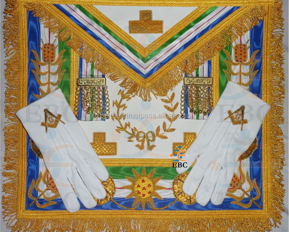 レガリアフリーメーソン手embroided革手袋、 白い綿の手袋仕入れ・メーカー・工場