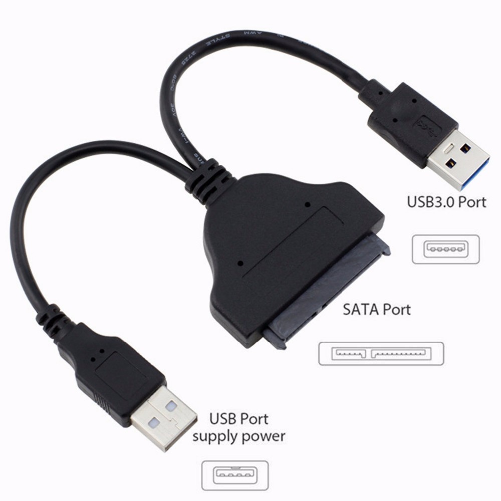 SATA Cable To USB 3.0 2.5 Inch Hard Drive HDD SSD Adapter SATA Converter Cable !