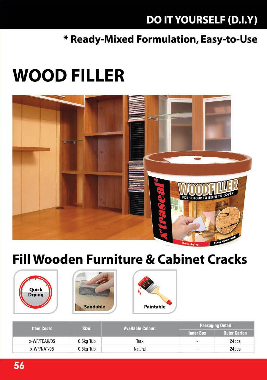 white wood putty filler