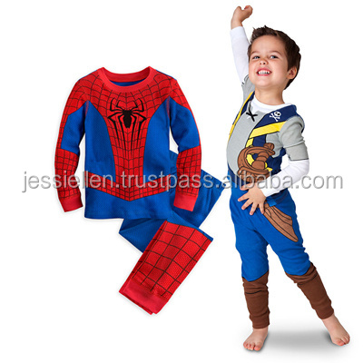 赤ちゃん男の子の女の子tシャツとズボンのセット2個スパイダーマンパターン仕入れ・メーカー・工場