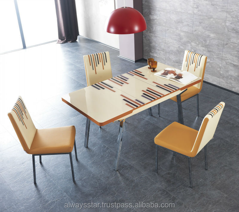 Turquesa extensible mesa de comedor de madera moderna con estilo ...