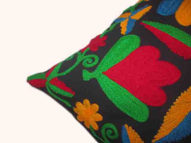 黒の刺繍のソファーのクッションカバー/家の装飾デザイナーのクッションカバー卸売ロット仕入れ・メーカー・工場