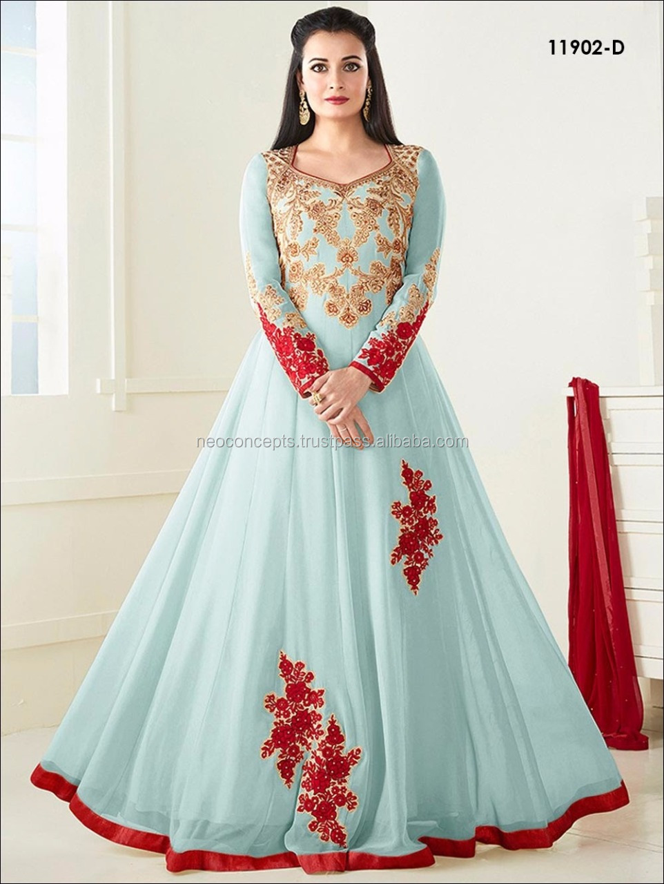 Bollywood Indian Anarkali Dress / Ladies Winter Suit ...