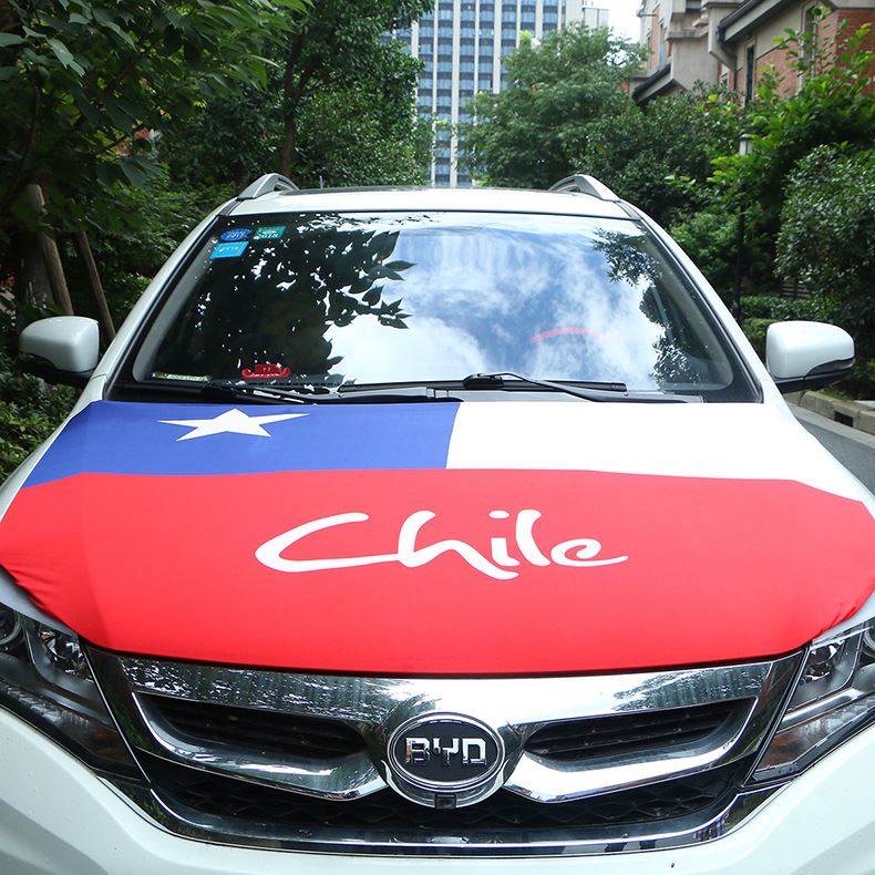 Custom Advertising 3.5*5 Feet Spandex Polyester Hood Cover Car