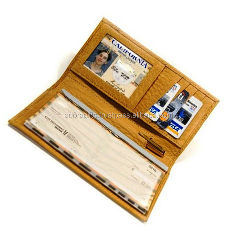 deluxe leather checkbook covers