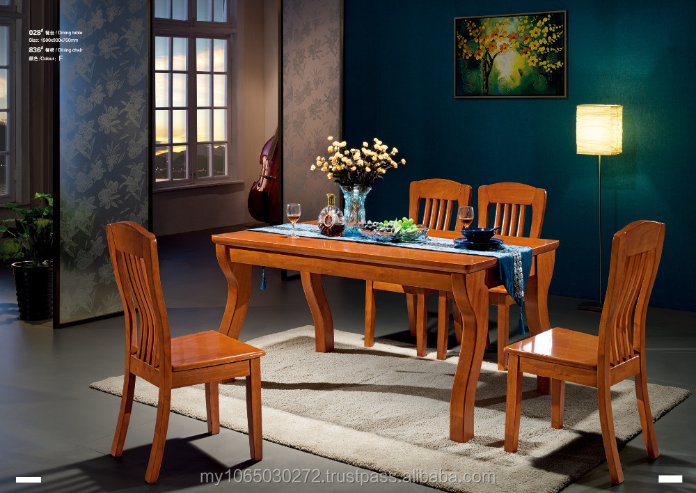 Round Solid Wood Dining Set Dining Room Furniture With
